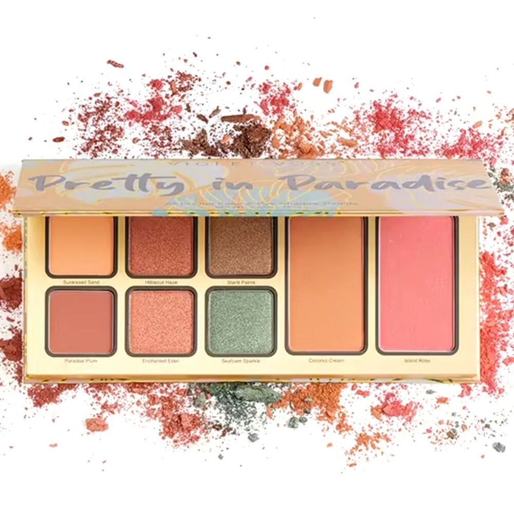 NIB Pretty In Paradise Eyeshadow & Face Palette - Violet Voss